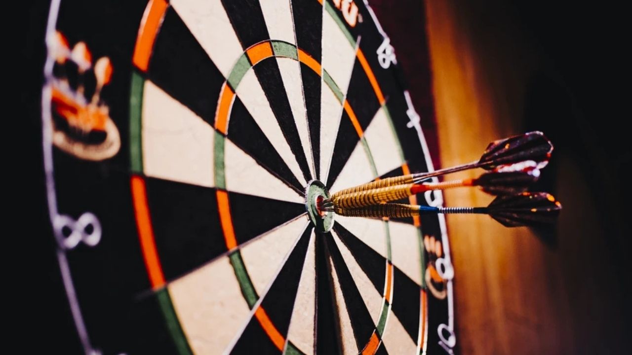 Momento de jogo de setas